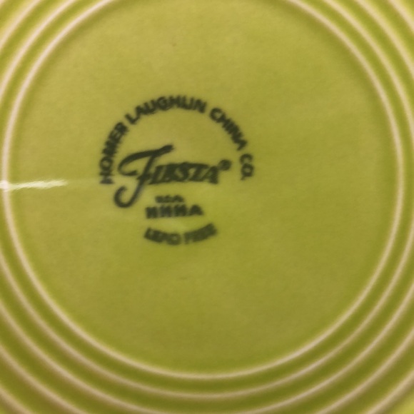 Set of 3 Fiesta Pottery Saucers Lime Green - Picture 3 of 3
